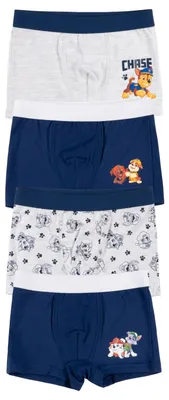 Produktbild von Paw Patrol Boxershorts für Jungen - Kinder Unterwäsche Unterhose Boxer Blau/Grau (4er Pack) 110-116