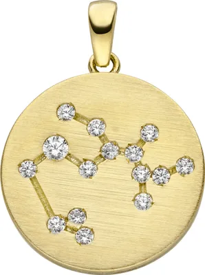 Produktbild von JOBO Anhänger Sternzeichen Schütze 333 Gold Gelbgold matt 15 Zirkonia Goldanhänge