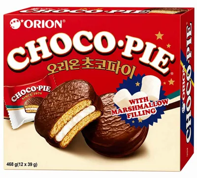 Produktbild von Orion Choco Pie mit Marschmallow Füllung 468g, KI-generiertes Bild