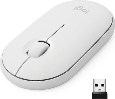 Produktbild von Logitech M350 PEBBLE Wireless Maus Weiß