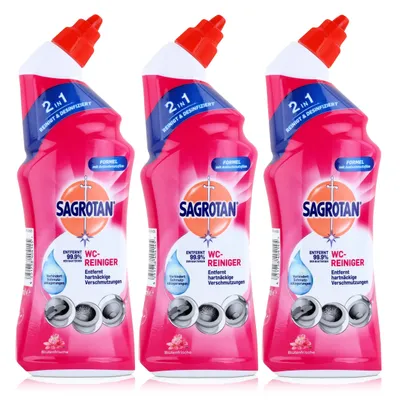 Produktbild von Sagrotan WC-Reiniger Blütenfrische 750ml - WC-Frische (3er Pack)