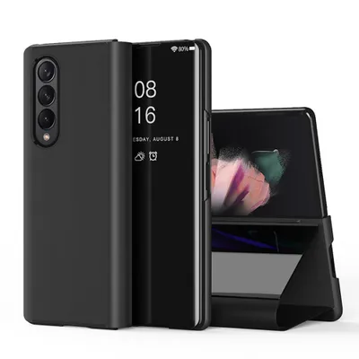 Immagine prodotto di Custodia per Galaxy Z Fold 3 5G, custodia flip View a specchio con funzione di supporto nero