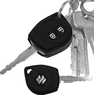 Produktbild von Auto Schlüssel Silikon Schutz Hülle Schwarz kompatibel mit Suzuki Swift SX4 Vitara JIMNY 2 Tasten Funk Fernbedienung