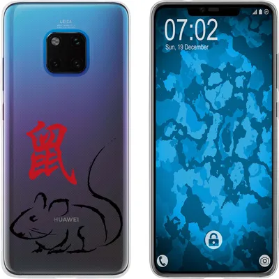 Produktbild von PhoneNatic Case kompatibel mit Huawei Mate 20 Pro Silikon-Hülle Tierkreis Chinesisch M1