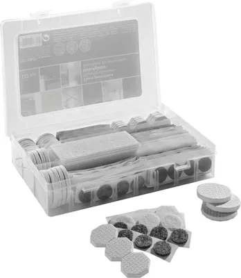Produktbild von Filzgleiter-Set - Weiß - Grau - Filz - selbstklebend