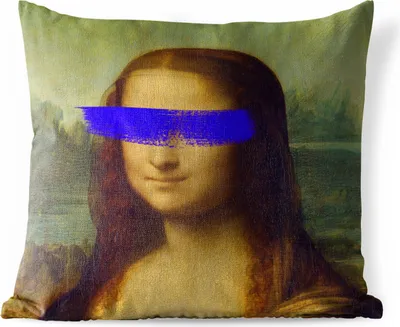 Produktbild von MuchoWow® Outdoor Kissen - Mona Lisa - Leonardo da Vinci - Kunst - 40x40 cm - Wetterfest - Lounge Kissen - Kopfkissen - Interieur - Polster mit Bild
