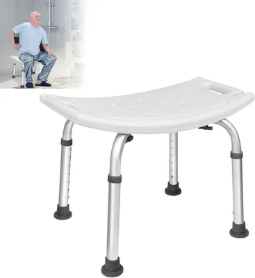 Obrázok produktu pre Duschová stolička Douchekruk - Bezpečná sprcha - Výškovo nastaviteľná - 36-52 cm - Biela