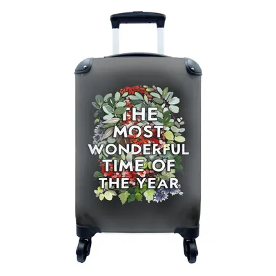 Produktbild von MuchoWow® Koffer Handgepäck Trolley Rollkoffer Kleine Reisekoffer mit 4 Rollen - Weihnachten - Zitat - Aquarell - Cabin Size < 55x40x23 cm & 55x40x20 cm - Fotokoffer - Kabinenkoffer - Boardgepäck - Reise-Box - Reisekoffer - Reisegepäck - Koffer mit Bild - Trolley für Kinder