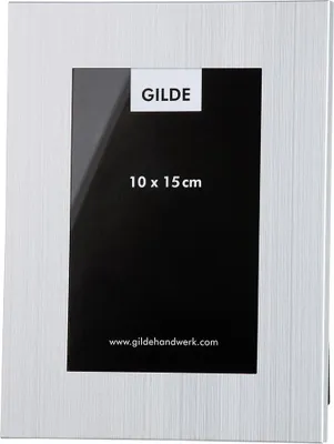 Produktbild von GILDE Fotorahmen, rechteckig, "Modern", Aluminium, silberfarben, , L. 1 cm, B. 15,5 cm, H. 20,5 cm 65544