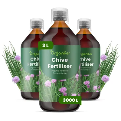 Obrázek produktu pro Pažítka Tekuté Hnojivo 3x1 L – 2-1-8 NPK – Pro Bylinky – Pro Aromatické Listy & Silný Růst – Podporuje Kořeny & Vitalitu – Organifer