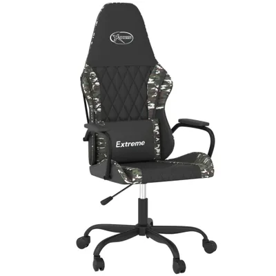 Obrázek produktu pro Masážní herní židle černá a maskáčová umělá kůže