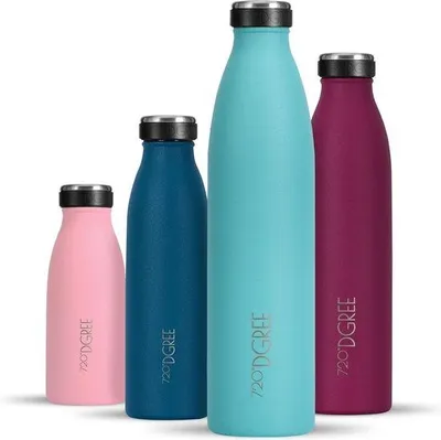 Produktbild von Famanu Trinkflasche Edelstahl 750 ml - BPA-frei, auslaufsicher, für kohlensäurehaltige Getränke