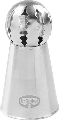 Produktbild von Dr. Oetker Nozzles Manufactory Balltülle, Ball Tülle, Backzubehör, Backform, Edelstahl, Silber, 2.3 cm, 1990