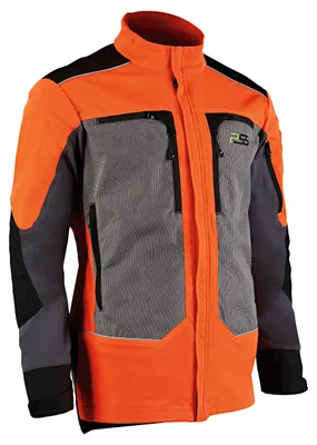 Produktbild von X-treme Vectran Forstjacke Herren (Neonrot/Grau) Größe 3XL