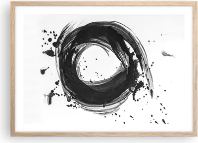 Produktbild von Gerahmtes Poster - Rahmen in heller Eiche - Abstraktion Rad Aquarell - 70x50 cm - Wand Bild - Wanddeko - Wandbilder - Kunstposter - Wandposter - Bilderrahmen - Bilder - Kunstdruck - P2NAA70x50-4371