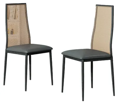 Produktbild von Rattan-Esstischstühle - Rattan-Stühle - Gartenstühle - Küchenstühle - Esstischstühle - Set aus 2 Stück