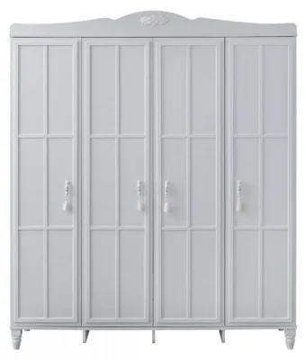 Produktbild von Groß Kleiderschrank Kinderschrank Schrank Holz Weiß Holzschrank Modern