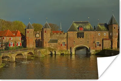 Produktbild von MuchoWow® Poster Poort - Niederlande - Amersfoort 60x40 cm - Schlafzimmerdekoration