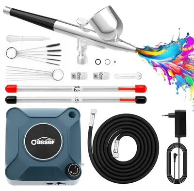 Immagine prodotto di Kit compressore per aerografo, modello a doppia azione, pressione di 36 PSI