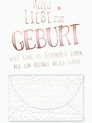 Produktbild von Geburt  Baby  Freudiges Ereignis  Geldkarte - Glückwunschkarte im