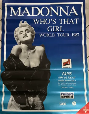 Productafbeelding van Madonna - Who's That Girl Wereldtournee 1987 - Poster - 115x155 cm