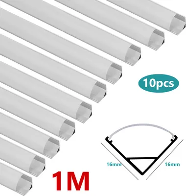 Produktbild von Jopassy 10x1m LED hliníkový profil LED hliníkový profil hliníková lišta Vnútorné modely pre LED pásy Eloxované svietidlo v tvare V