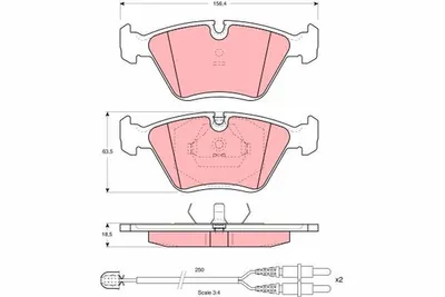 Produktbild von TRW Bremsbeläge Satz Vorne passend für PEUGEOT 605 (6B) GDB1098