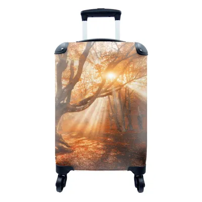 Produktbild von MuchoWow® Koffer Handgepäck Trolley Rollkoffer Kleine Reisekoffer mit 4 Rollen - Baum - Natur - Herbst - Cabin Size < 55x40x23 cm & 55x40x20 cm - Fotokoffer - Kabinenkoffer - Boardgepäck - Reise-Box - Reisekoffer - Reisegepäck - Koffer mit Bild - Trolley für Kinder