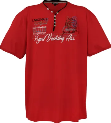 Produktbild von Übergrössen Hippes T-Shirt Kurzarm LAVECCHIA LV-608 Rot 6XL
