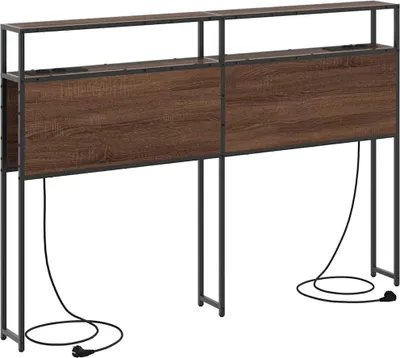 Immagine prodotto di vidaXL Testiera letto con contenitore, colore marrone, effetto legno di quercia, realizzata in materiale composito