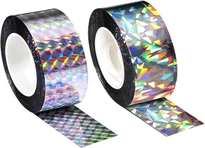 Obrázok produktu pre Páska proti vtákom 80 m, 2 rolky, 2,4 cm, holografická reflexná, pre záhradu