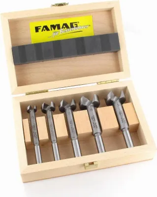 Produktbild von Satz Hartmetall-Formbohrer im Holzkasten 5-tlg. Ø 15,20,25,30,35 mm FAMAG - 1662.505