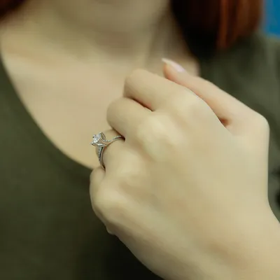 Produktbild von 0,50 Carat Diamant Solitär Ring Antragsring 14 Karat Weißgold