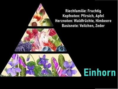 Produktbild von GKA Parfüm Öl Einhorn aus Frankreich Parfümöl Kosmetik Pfirsich, Apfel, Waldfrüchte, Himbeere, Veilchen, Zeder sehr intensiv Probierfläschchen