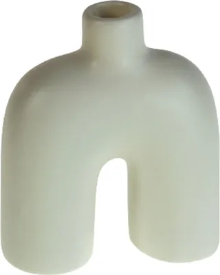 Produktbild von Bogenförmiger weißer Kerzenhalter für Stabkerzen elegante Deko für Tisch & Regal