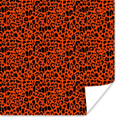 Produktbild von MuchoWow® Poster Tiermuster - Rot - Panther 50x50 cm - Wohnzimmerdekoration