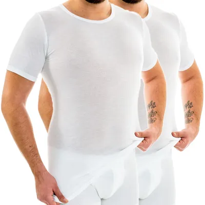 Herren Business Funktionsunterhemd weiß 2er Pack