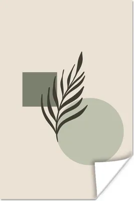 Produktbild von MuchoWow® Poster Pastell - Druck - Blätter 80x120 cm - Papierdruck