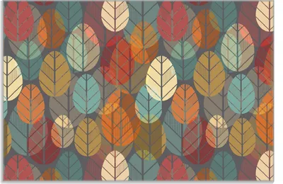 Produktbild von Wallario Frühstücksbrettchen aus Glas 20 x 30 cm mit rutschfesten Füßen, Motiv Bunte Blätter in Herbstlaune