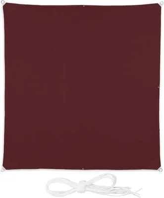 Quadratisches Sonnensegel 25 x 25 m wasserabweisend Polyester - bordeaux - Garten Terrasse