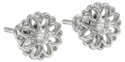 Immagine prodotto di Orecchini "Eisblumen" in argento sterling 925 con zirconi, modello BIPE037, per donna