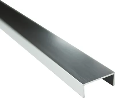 Produktbild von Alu U-Profil Bordüre Fliesenschiene Dekoration silber L300cm 20mm poliert