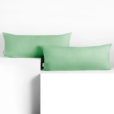 Produktbild von Seitenschläferkissenbezug 2er Set 40x145 cm Kissenbezug Kissenbezüge Baumwolle Seitenschläfer Stillkissen Mint