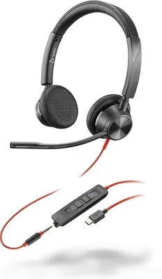 Immagine prodotto di HP Poly Blackwire 3325 Stereo Microsoft Teams Certified USB-C Headset +3.5mm Plug +USB-C/A Adapter