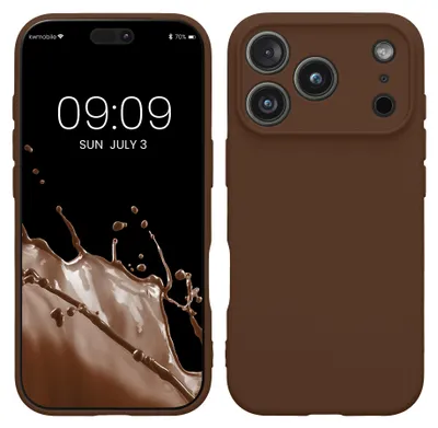 Produktbild von kwmobile Handyhülle für Apple iPhone 17 Pro Hülle - weiches Handy Silikon Case - Schutzhülle Cover - Chocolate