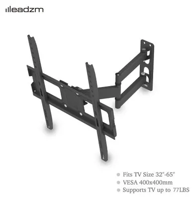 Produktbild von LEAZDM TMXD-103 TV Wandhalterung Neigbar max.VESA 400x400mm für 32-65zoll TV/Monitor mit Wasserwaage, Schwarz