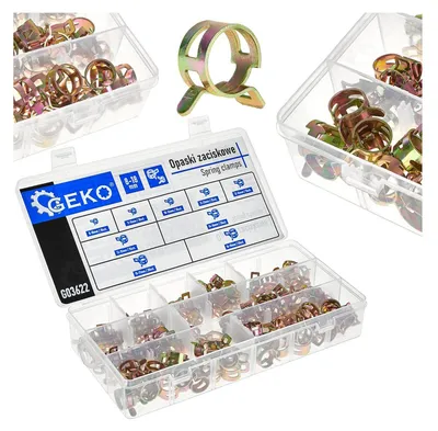Obrázok produktu pre Pružinové hadicové spony 135ks, Geko