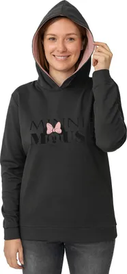 Produktbild von Disney Minnie Mouse Kapuzenpullover für Damen Hoodie Sweatshirt Pullover langärmlig Grau XL