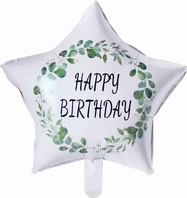 Produktbild von Eukalyptus-Stern-Folienballon Geburtstag 45cm