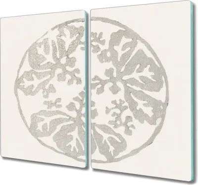 Produktbild von Coloray Hackbrett Herdabdeckplatte 2x30x52 cm Küchenbrett Kochplattenabdeckung Schneidebrett - Blumen